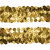 Тесьма с пайетками D16, шир. 30 мм/уп. 25+/-1 м, цвет золото - купить в Шахтах. Цена: 1 087.39 руб.