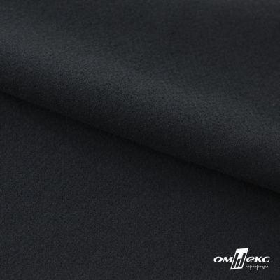 Трикотажное полотно "Капри" 100% полиэстр, 152см, 320 г/м2, чёрный, м - купить в Шахтах. Цена 374 руб.