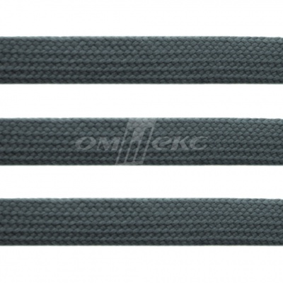 Шнур плетеный (плоский) d-12 мм, (уп.90+/-1м), 100% полиэстер, цв.272 - серый - купить в Шахтах. Цена: 8.62 руб.