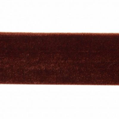 Лента бархатная нейлон, шир.25 мм, (упак. 45,7м), цв.120-шоколад - купить в Шахтах. Цена: 981.09 руб.