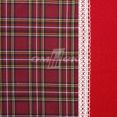 Ткань костюмная клетка 24379 2012, 230 гр/м2, шир.150см, цвет бордовый/бел/жел - купить в Шахтах. Цена 539.74 руб.