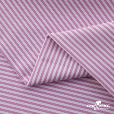 Ткань сорочечная Полоска Кенди, 115 г/м2, 58% пэ,42% хл, шир.150 см, цв.1-розовый, (арт.110) - купить в Шахтах. Цена 306.69 руб.
