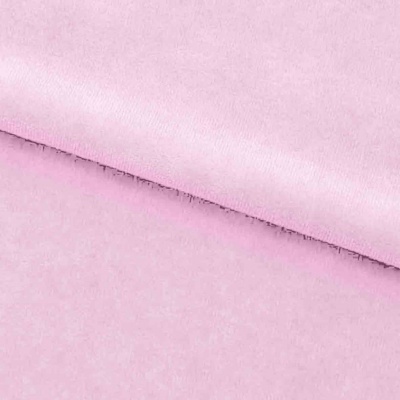 Велюр JS LIGHT 1, 220 гр/м2, шир.150 см, (3,3 м/кг), цвет бл.розовый - купить в Шахтах. Цена 1 055.34 руб.