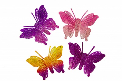 Бабочка декоративная пластиковая #12 - купить в Шахтах. Цена: 7.09 руб.