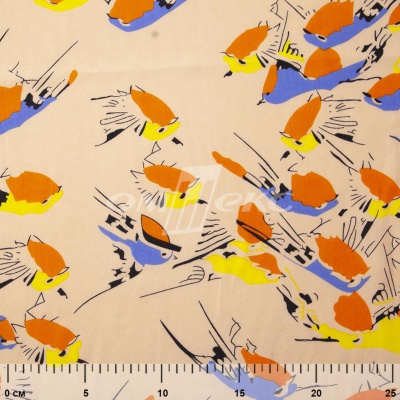 Плательная ткань "Софи" 14.1, 75 гр/м2, шир.150 см, принт птицы - купить в Шахтах. Цена 241.49 руб.