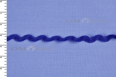 Тесьма плетеная "Вьюнчик"/синий - купить в Шахтах. Цена: 40.72 руб.