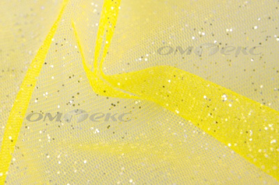 Сетка Глиттер, 40 гр/м2, шир.160см, цвет жёлтый - купить в Шахтах. Цена 163.01 руб.