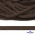 Шнур плетеный d-6 мм, 70% хлопок 30% полиэстер, уп.90+/-1 м, цв.1073-т.коричневый - купить в Шахтах. Цена: 594 руб.