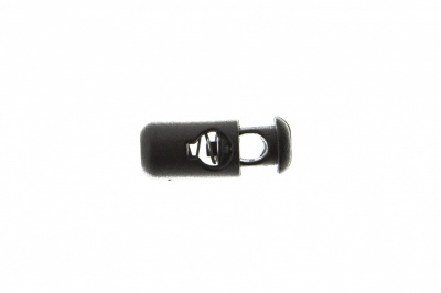 8108 Фиксатор пластиковый "Бочонок", 20х8 мм, цвет чёрный - купить в Шахтах. Цена: 1.29 руб.