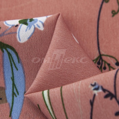 Плательная ткань "Фламенко" 2.1, 80 гр/м2, шир.150 см, принт растительный - купить в Шахтах. Цена 311.05 руб.