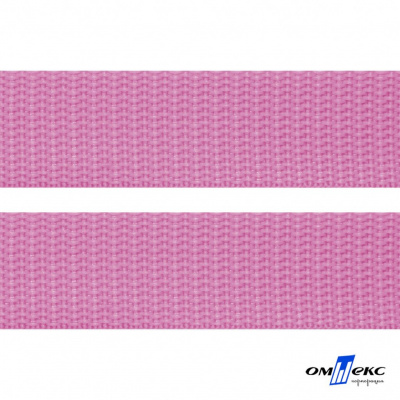 Розовый- цв.513-Текстильная лента-стропа 550 гр/м2 ,100% пэ шир.30 мм (боб.50+/-1 м) - купить в Шахтах. Цена: 475.36 руб.