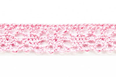 Тесьма кружевная 0621-1607, шир. 15 мм/уп. 20+/-1 м, цвет 096-розовый - купить в Шахтах. Цена: 302.42 руб.