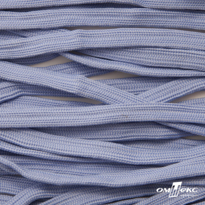 Шнур плетеный (плоский) d-12 мм, (уп.90+/-1м), 100% полиэстер, цв.259 - голубой - купить в Шахтах. Цена: 8.62 руб.