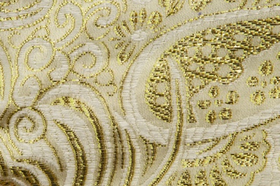 Ткань костюмная жаккард №5, 140 гр/м2, шир.150см, цвет золото - купить в Шахтах. Цена 383.29 руб.
