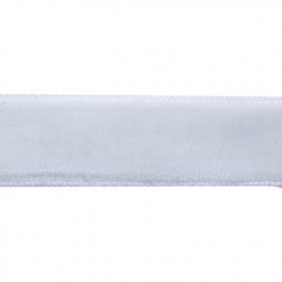 Лента бархатная нейлон, шир.12 мм, (упак. 45,7м), цв.01-белый - купить в Шахтах. Цена: 457.61 руб.