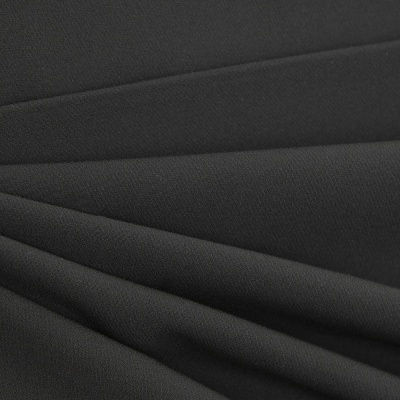 Костюмная ткань "Элис", 220 гр/м2, шир.150 см, цвет чёрный - купить в Шахтах. Цена 308 руб.