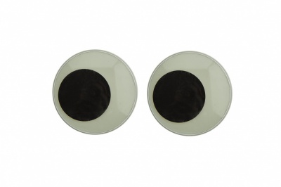 Глазки для игрушек, круглые, с бегающими зрачками, 40 мм/упак.20+/-2 шт, цв. -черно-белые - купить в Шахтах. Цена: 158.73 руб.