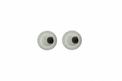 Глазки для игрушек, круглые, с бегающими зрачками, 3 мм/упак.100+/-5 шт, цв. -черно-белые - купить в Шахтах. Цена: 25.40 руб.