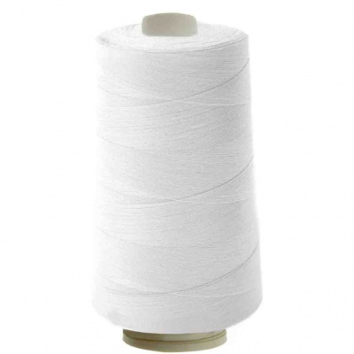 Швейные нитки (армированные) 28S/2, нам. 2 500 м, цвет белый - купить в Шахтах. Цена: 148.95 руб.