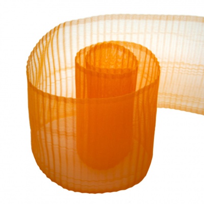 Лента капроновая "Гофре", шир. 110 мм/уп. 50 м, цвет оранжевый - купить в Шахтах. Цена: 26.93 руб.