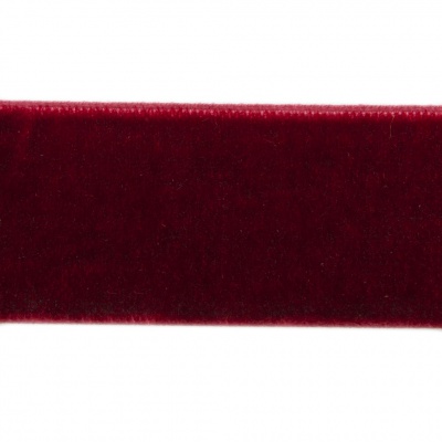 Лента бархатная нейлон, шир.25 мм, (упак. 45,7м), цв.240-бордо - купить в Шахтах. Цена: 800.84 руб.
