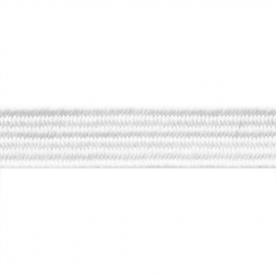 Резиновые нити с текстильным покрытием, шир. 6 мм (182 м/уп), цв.-белый - купить в Шахтах. Цена: 705.59 руб.