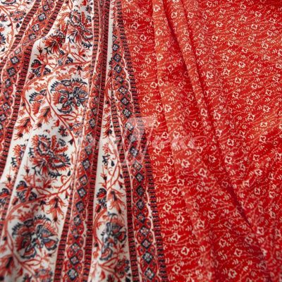 Плательная ткань "Фламенко" 24.1, 80 гр/м2, шир.150 см, принт этнический - купить в Шахтах. Цена 241.49 руб.