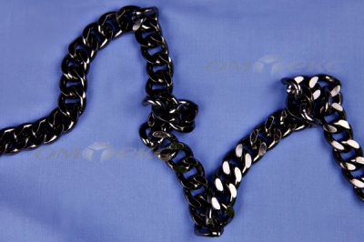 Цепь металл декоративная №9 (13,5*16,5) черная (10+/-1 м)  - купить в Шахтах. Цена: 808.92 руб.
