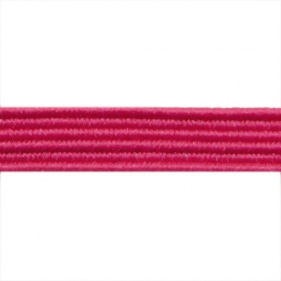 Резиновые нити с текстильным покрытием, шир. 6 мм ( упак.30 м/уп), цв.- 84-фуксия - купить в Шахтах. Цена: 155.22 руб.