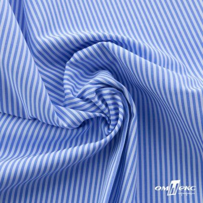 Ткань сорочечная Полоска Кенди, 115 г/м2, 58% пэ,42% хл, шир.150 см, цв.2-голубой, (арт.110) - купить в Шахтах. Цена 306.69 руб.