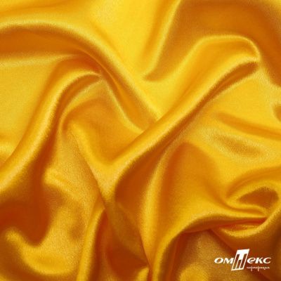 Поли креп-сатин 13-0859, 125 (+/-5) гр/м2, шир.150см, цвет жёлтый - купить в Шахтах. Цена 155.57 руб.