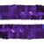 Тесьма с пайетками 12, шир. 20 мм/уп. 25+/-1 м, цвет фиолет - купить в Шахтах. Цена: 778.19 руб.