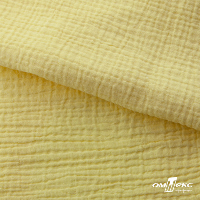 Ткань Муслин, 100% хлопок, 125 гр/м2, шир. 135 см (12-0824) цв.лимон нюд - купить в Шахтах. Цена 337.25 руб.