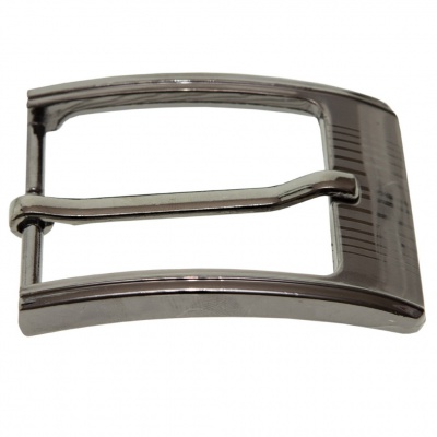 Пряжка металлическая для мужского ремня SC035#7 (шир.ремня 40 мм), цв.-тем.никель - купить в Шахтах. Цена: 43.93 руб.
