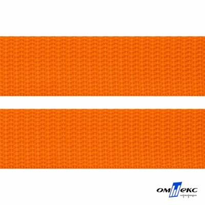 Оранжевый- цв.523 -Текстильная лента-стропа 550 гр/м2 ,100% пэ шир.20 мм (боб.50+/-1 м) - купить в Шахтах. Цена: 318.85 руб.