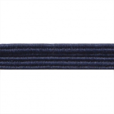 Резиновые нити с текстильным покрытием, шир. 6 мм ( упак.30 м/уп), цв.- 117-т.синий - купить в Шахтах. Цена: 152.05 руб.
