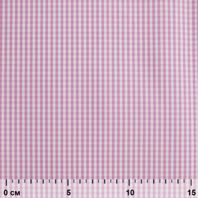 Ткань сорочечная Клетка Виши, 115 г/м2, 58% пэ,42% хл, шир.150 см, цв.1-розовый, (арт.111) - купить в Шахтах. Цена 306.69 руб.