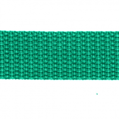 Стропа текстильная, шир. 25 мм (в нам. 50+/-1 ярд), цвет яр.зелёный - купить в Шахтах. Цена: 397.52 руб.
