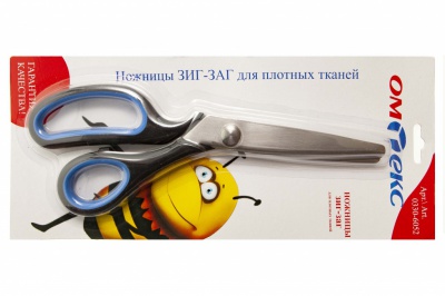 Ножницы арт.0330-6052 "ЗИГ-ЗАГ" 5 мм, для плотных тканей , 9"/ 229 мм - купить в Шахтах. Цена: 733.08 руб.