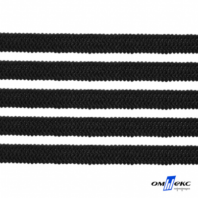Лента эластичная вязанная (резинка) 4 мм (200+/-1 м) 400 гр/м2 черная бобина "ОМТЕКС" - купить в Шахтах. Цена: 1.78 руб.
