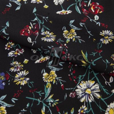Плательная ткань "Фламенко" 6.2, 80 гр/м2, шир.150 см, принт растительный - купить в Шахтах. Цена 239.03 руб.