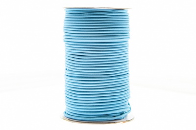 0370-1301-Шнур эластичный 3 мм, (уп.100+/-1м), цв.168 - голубой - купить в Шахтах. Цена: 459.62 руб.
