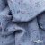 Ткань Муслин принт, 100% хлопок, 125 гр/м2, шир. 140 см, #2308 цв. 69 серо-голубой с цветком - купить в Шахтах. Цена 413.11 руб.