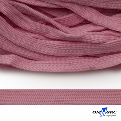 Шнур плетеный (плоский) d-12 мм, (уп.90+/-1м), 100% полиэстер, цв.256 - розовый - купить в Шахтах. Цена: 8.62 руб.