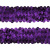 Тесьма с пайетками 12, шир. 30 мм/уп. 25+/-1 м, цвет фиолет - купить в Шахтах. Цена: 1 098.48 руб.