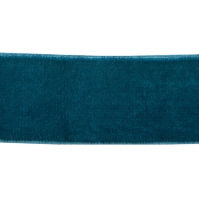 Лента бархатная нейлон, шир.25 мм, (упак. 45,7м), цв.65-изумруд - купить в Шахтах. Цена: 981.09 руб.