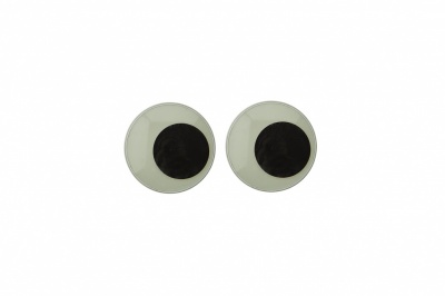Глазки для игрушек, круглые, с бегающими зрачками, 8 мм/упак.100+/-2 шт, цв. -черно-белые - купить в Шахтах. Цена: 28.57 руб.