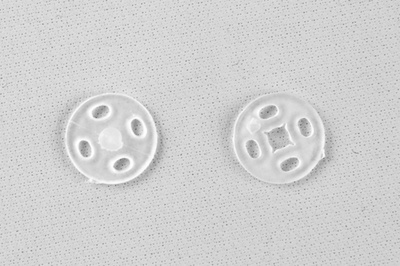 Кнопки пришивные пластиковые 10 мм, блистер 24шт, цв.-прозрачные - купить в Шахтах. Цена: 48.41 руб.