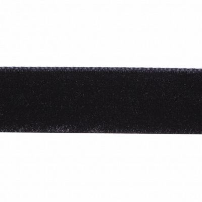 Лента бархатная нейлон, шир.12 мм, (упак. 45,7м), цв.03-черный - купить в Шахтах. Цена: 448.27 руб.