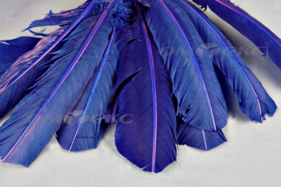 Декоративный Пучок из перьев, перо 23см/синий - купить в Шахтах. Цена: 12.34 руб.